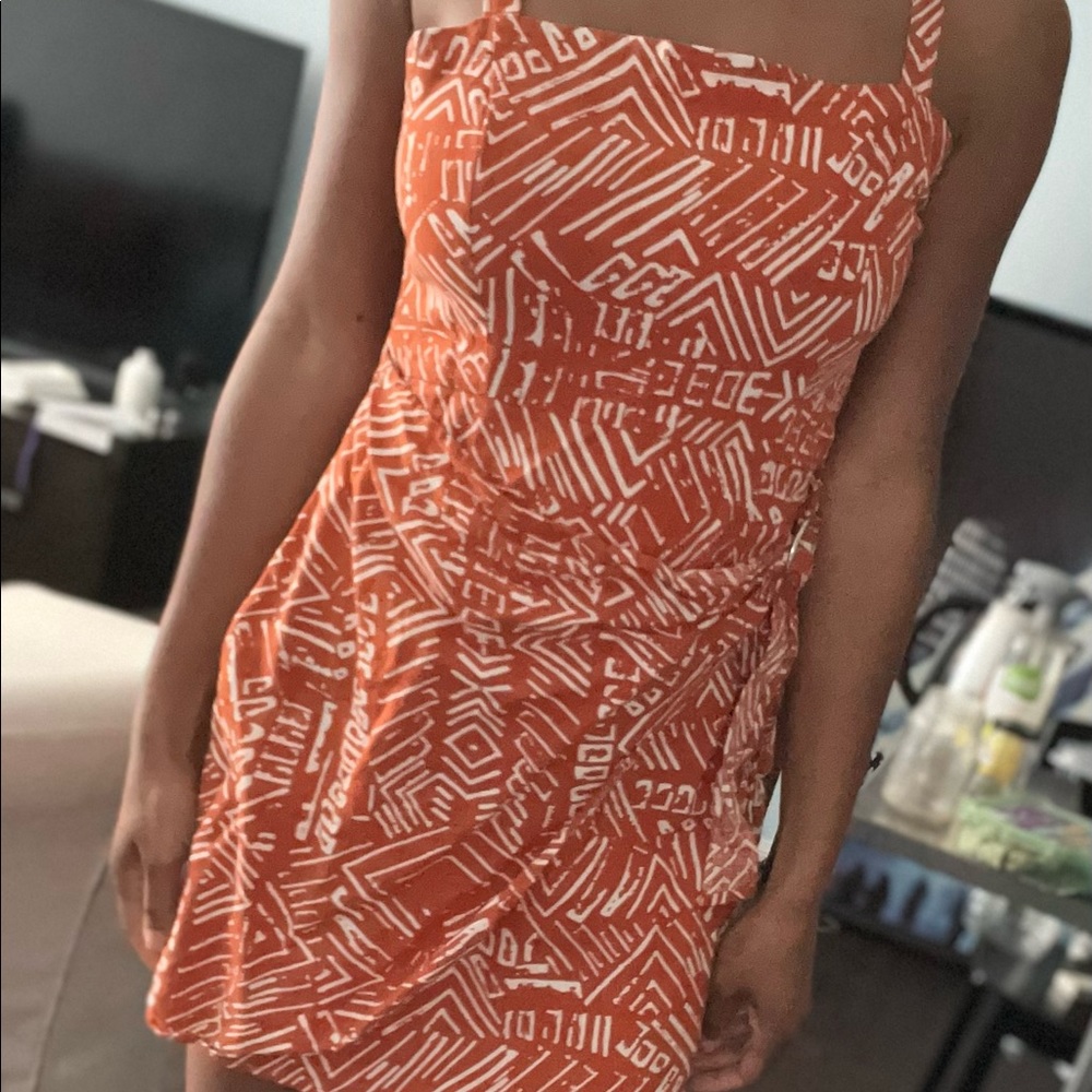 Forever 21 Orange Tribal Dress